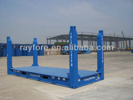 Blue Flat Rack Frame Container for Storage Image1