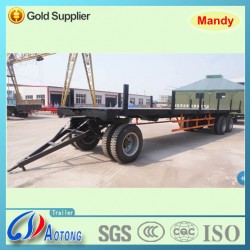 Tri-Axle Full Trailer/Flatbed Cargo Truck Trailer (LAT9371)