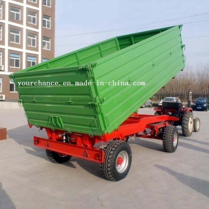 America Hot Selling 7cx-6t 6 Tons Double Axle Four Wheel Three Way Tipping Farm Trailer Image1