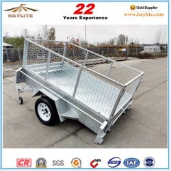 8X5 Galvanized Single Axle Tipping Box Trailer