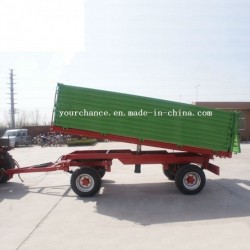 Argentina Hot Sale 7cx-8t 80 Tons Hydraulic Tipping Farm Trailer for 60-90HP Tractor