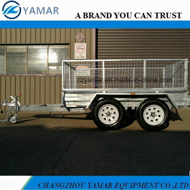 Galvanized Cargo Trailer with Cage Image1