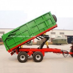 High Quality 7cx-10t 10 Tons Europe Type Hyraulic Tipping Heavy Duty Farm Trailer for 60-100HP Tract