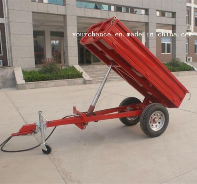High Quality 7cx-1t 1ton Tipping Farm Trailer for 12-18HP Tractor Image1