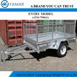 Single Axle Hot Dipped Galvanized Box Trailer