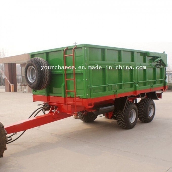 Ce Certificate 7cx-10t Heavy Duty 10 Tons Double Axle Four Wheel Rear Tipping Farm Trailer Image1