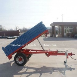 Tip Quality 7cx-2t 2tons Tipping Farm Trailer for 12-25HP Tractor