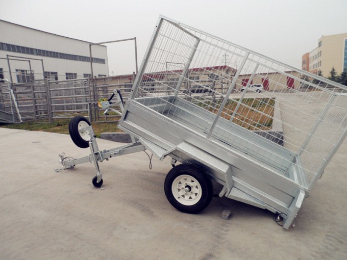 Farm Galvanized Box Cage Australia 7*4 Tipping Trailer Image1