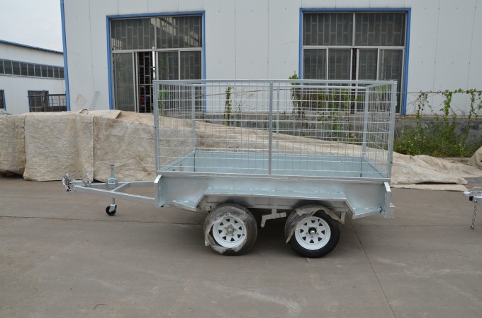 10*6 Utility Cargo Flat Top Trailer with Cage Image1