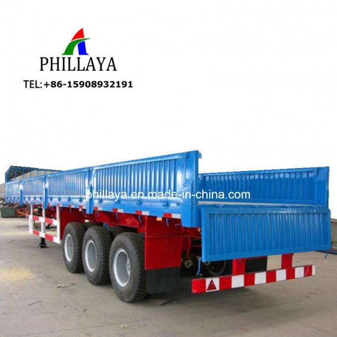 Side Wall Removable Container Cargo Transport Truck Semi 40FT Flatbed Trailer Image1