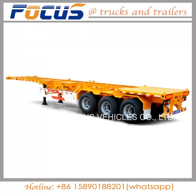 40t Payload Heavy Skeleton Container Chassis Truck Semi Trailer Image1