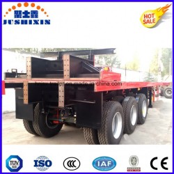 China 40feet 3axles Platform Container Cargo Truck Tractor Semi Trailer