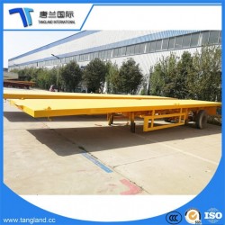 Factory Price 50 Ton Loading Capacity 40FT or 20FT 3 Axles Truck Flatbed Dump Container Semi Trailer