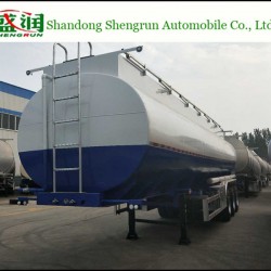 50 M3 Oil Tank Truck Trailer Carbon Steel Tanker Trailer 3 Axles Fuel Transporting Semi Trailer