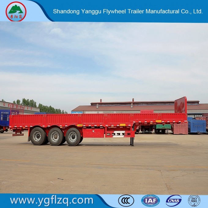 Flywheel Customed Carbon Steel 3 Axle ABS Carbon Steel Side Wall Semi Truck Trailer for Sale Image1