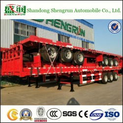 Shengrun Manufacturer Container Cargo Transport Truck Semi 40FT Flatbed Trailer