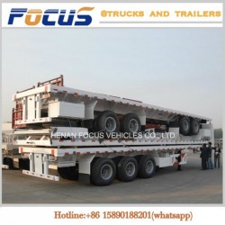 40FT Tri-Axle Flatbed Container Truck Semi Trailer