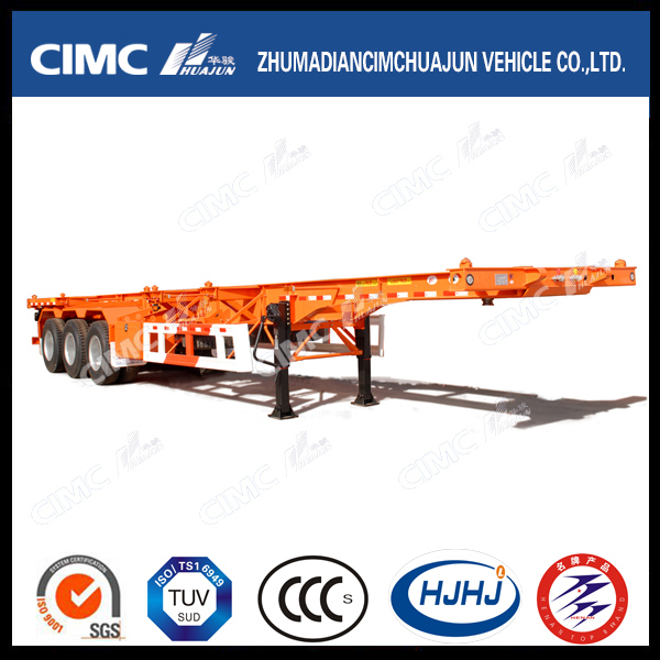 3 Axle 40FT Container Skeleton Skeletal Truck Tractor Semi Trailer Image1