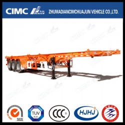3 Axle 40FT Container Skeleton Skeletal Truck Tractor Semi Trailer