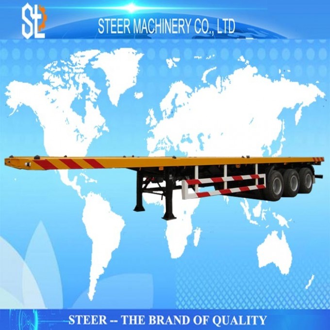 40 FT Container Transporting Flatbed Truck Trailer Image1