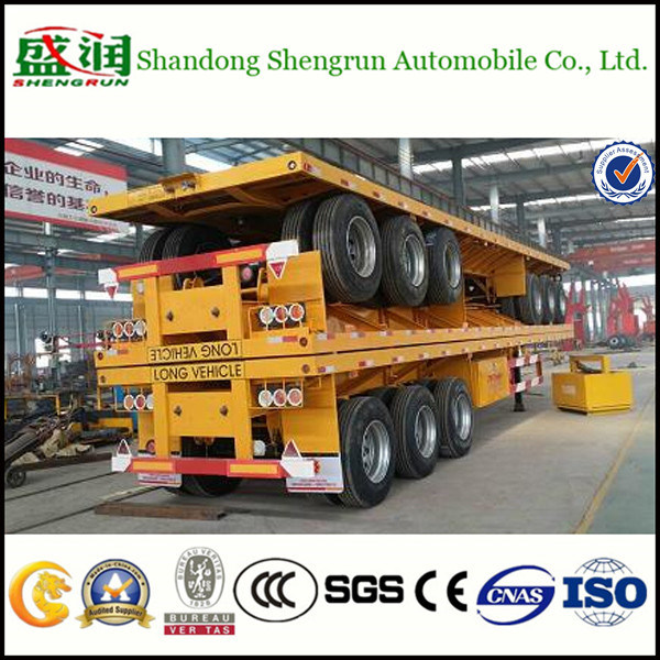 Truck Trailer Manufacturers Sell Flatbed Container Semi Trailer Image1