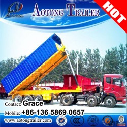 China Hyva Cylinder End Tipper Truck Trailer Rear Dump Tipper Truck Trailer Side Tipping Truck Trail