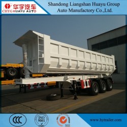 3 Axle Heavy Duty Rear Dump Truck Semi Trailer with Hyva Cylinder for Sand/Stone/Coal Transport