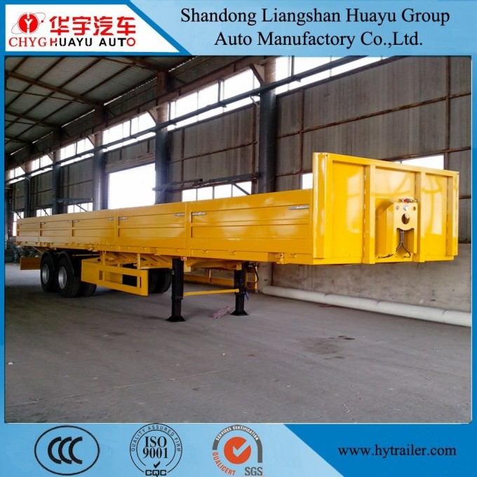 40ton 2axles Side Wall/Side Drop/Side Board/Bulk Cargo Truck Semi Trailer Image1