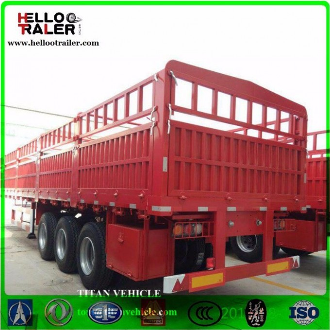 3 Axle Cargo Lorry Semi Trailer 50t Cargo Truck Trailer Image1