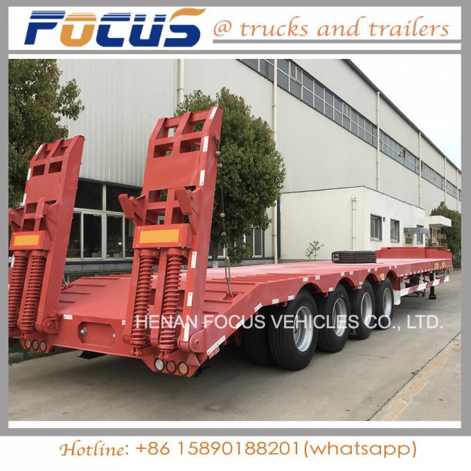 40t 60t 80t Special Vehicle Lowbed Truck Semi Trailer Image1