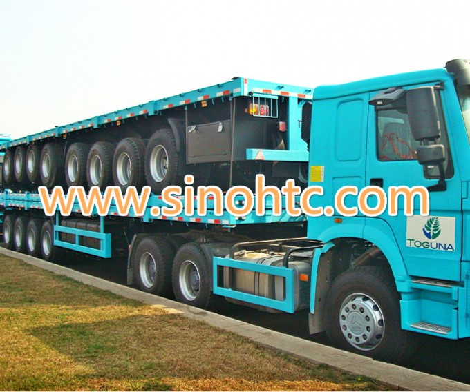 4 axles Bulk Cargo & container truck semi trailer Image1