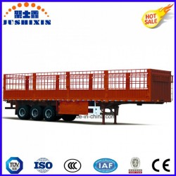 China Gooseneck Heavy Duty 3 Axle Stake/Basket Utility Truck Tractor Semi Trailer