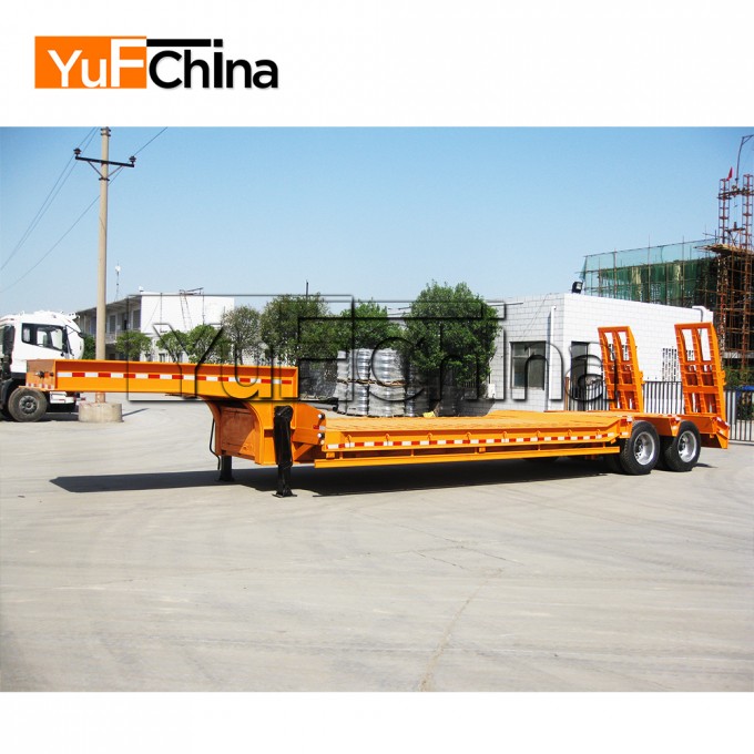 Hot Sale Low Flat Bed Semi Trailer/Truck Trailer Image1