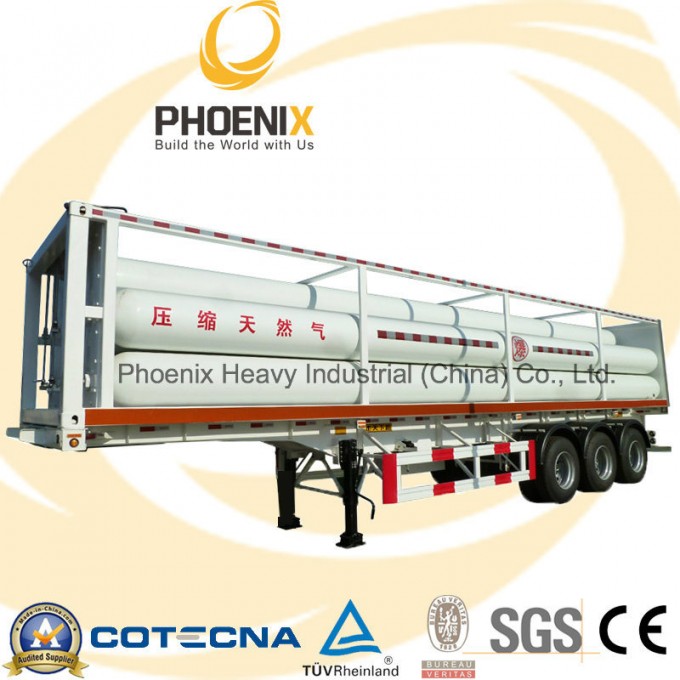 3-Axle 40ft CNG Gas Tube Bundle Container Semi Truck Trailer Image1