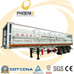 3-Axle 40ft CNG Gas Tube Bundle Container Semi Truck Trailer