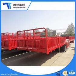 3 Axles Side Wall Cargo Truck Semi Trailer for Sale