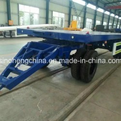 2 Axles Low Bed Utility Full Trailer for Tractor Truck