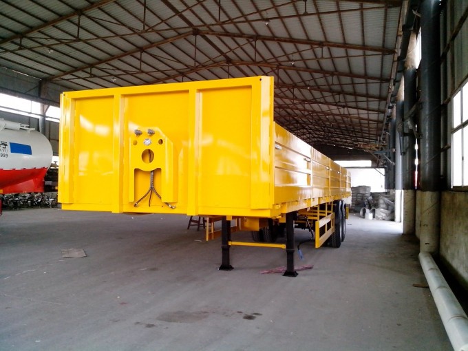 2 Axle Fence Semitrailer / Wall Sidel Truck Semi Trailer Image1