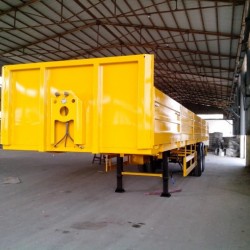 2 Axle Fence Semitrailer / Wall Sidel Truck Semi Trailer