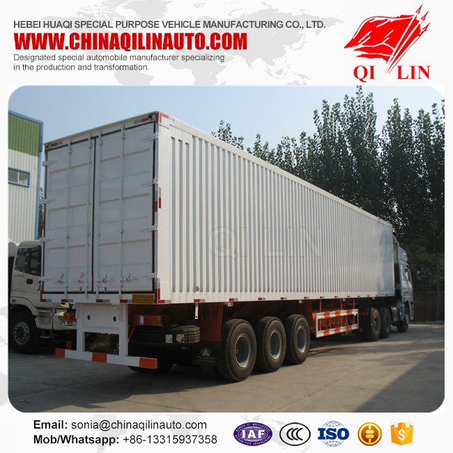 Shacman Tractor 3 Axles Closed Box Truck Trailer for Sale Image1