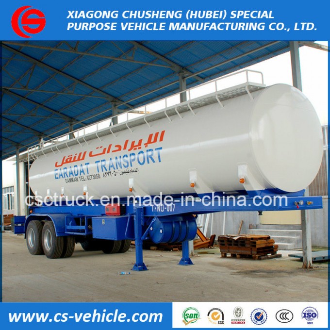 2 Axle 35000liters Stainless Steel Fuel/Oil Tank Truck Trailer Image1