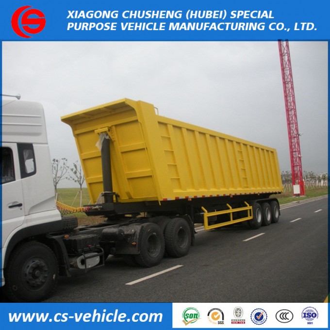 3 Axle 40t Rear Dump Truck Trailer Tipper Semi Trailer Image1