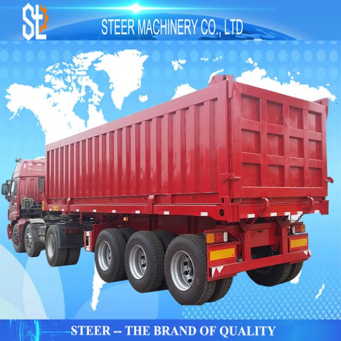 3 Axle End Dump Truck Trailer Tipping Trailer for Sale Image1