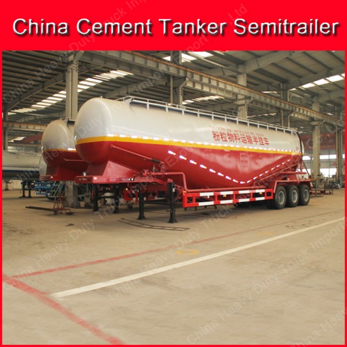 40-60m3 Vertical Bulk Cement Tanker/Tank Semi Truck Trailer Image1