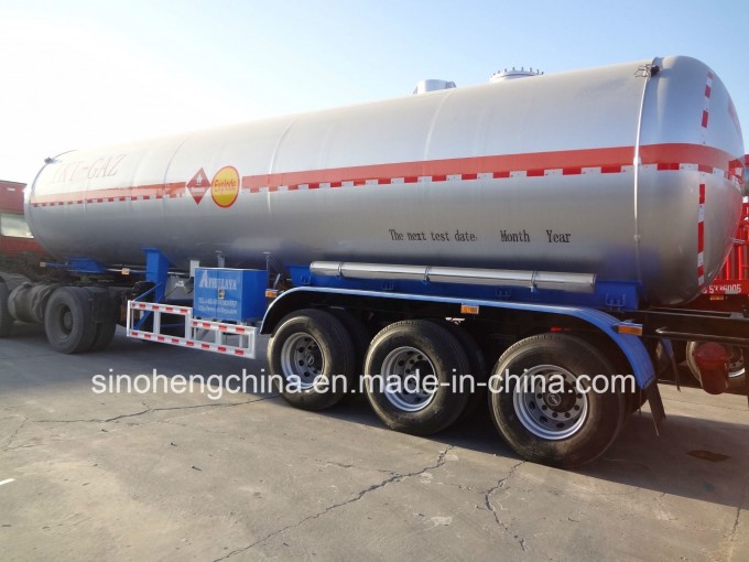 China 3axles 57.5m3 Propylene Tanker Truck Semi Trailer for Sales Image1