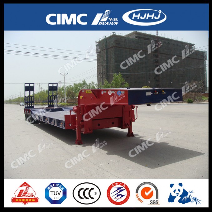 3 Axle Heavy Duty Low Bed Truck Tractor Semi Trailer Image1