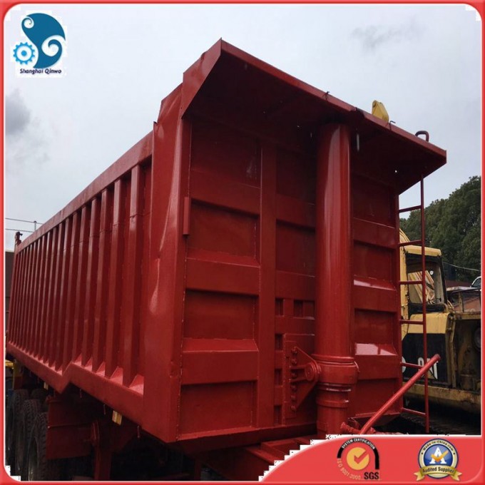 Red Dump Truck Semi Trailer with 3 Axles (40-50ton operation) Image1