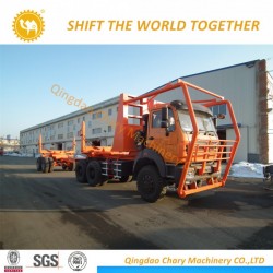 Beiben Truck Loading Forest Log Transport 80tons Stock Trailer