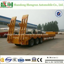 3 Axles Low Bed Flatbed Utility Cargo Semi Truck Trailer
