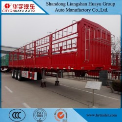 60ton 3axles Bulk Cargo/Stake/Fence Truck Semi Trailer